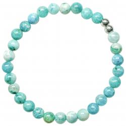 Bracelet en hémimorphite - Perles rondes 6 mm