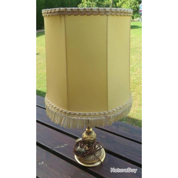 VINTAGE -  Ancienne grande lampe en bronze et laiton  dor (XX)
