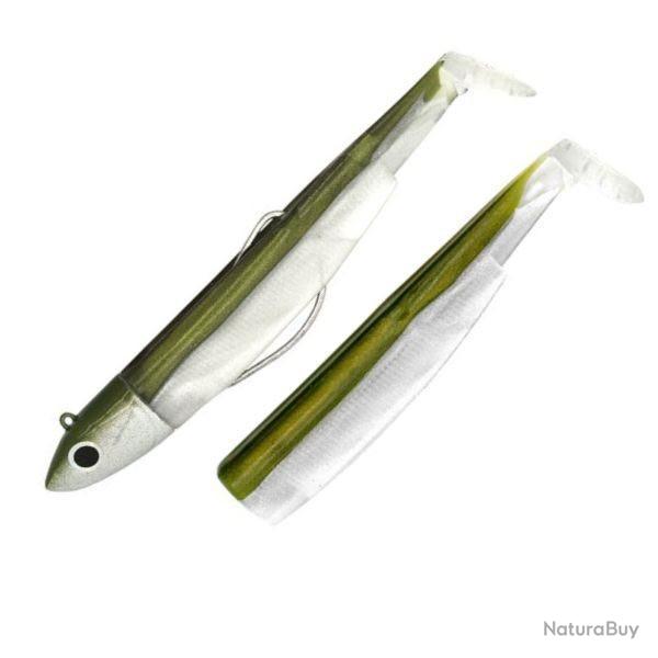 Combo Black Minnow 160 Off Shore - 16cm - 60g - Taille 5 Kaki + Rech. Kaki