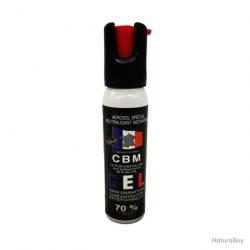 Bombe lacrymogène au Gel CS Capot 1/4 tour CBM - 25 ml