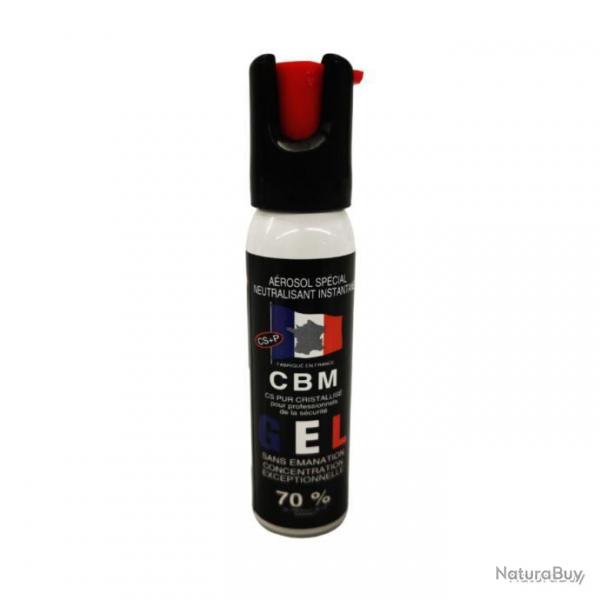 Bombe lacrymogne au Gel CS Capot 1/4 tour CBM - 25 ml