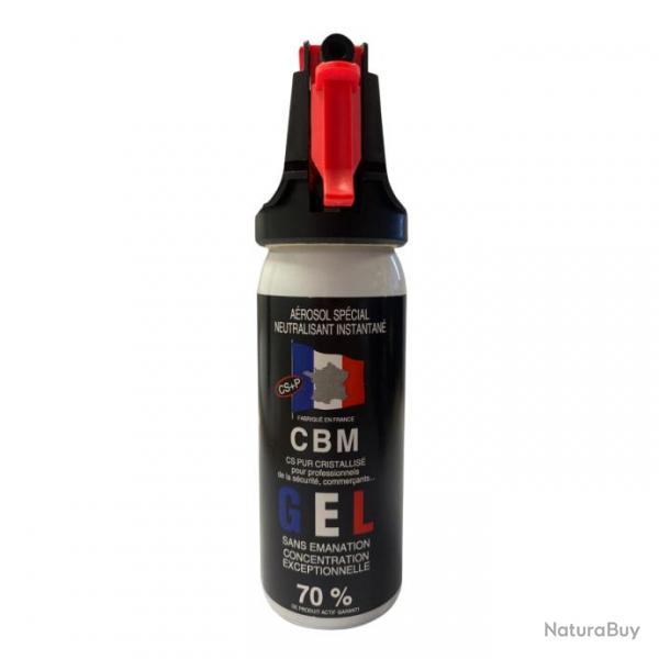 Bombe lacrymogne au Gel CS Capot Accusol CBM - 50 ml