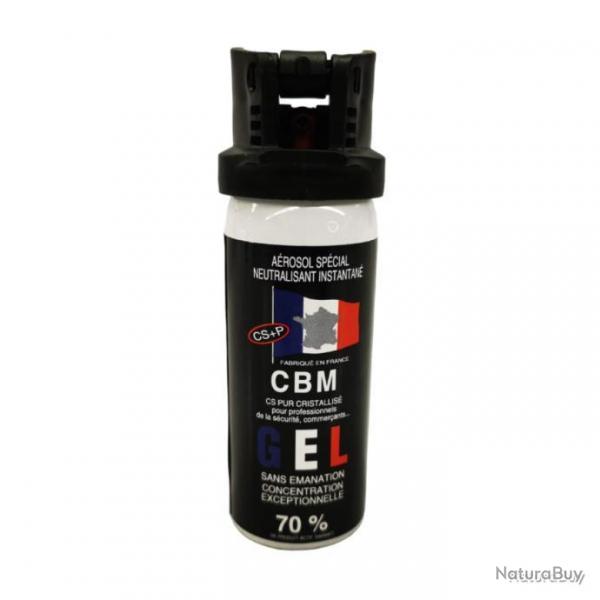 Bombe lacrymogne au Gel CS Capot Accusol CBM - 50 ml