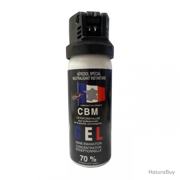 Bombe lacrymogne au Gel CS Capot Clapet CBM - 50 ml