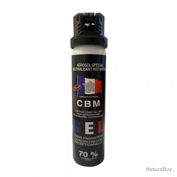 Bombe lacrymogne au Gel CS Capot Clapet CBM - 75 ml