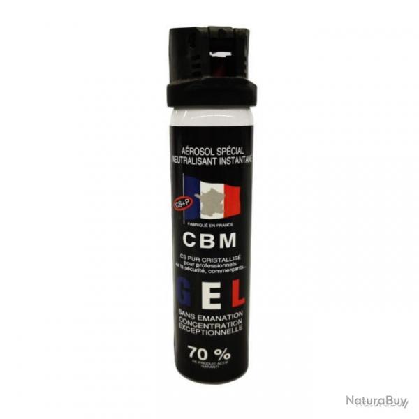 Bombe lacrymogne au Gel CS Capot Clapet CBM - 75 ml