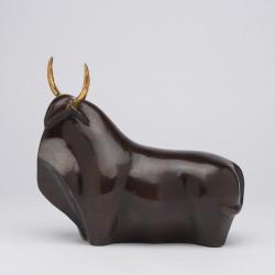 Superbe buffle abstrait - Bronze