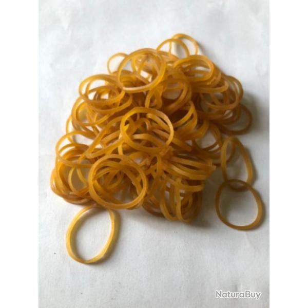 100 bracelet caoutchouc  blond 30 mm x 1,5 mm peche carnassier