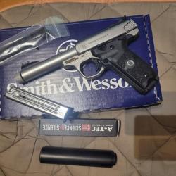 Pack prêt à tirer: Pistolet Smith and Wesson VICTORY calibre 22lr + silencieux ATEC