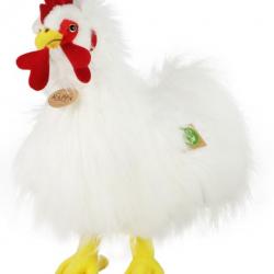 Peluche coq blanc 33 cm Eco-friendly