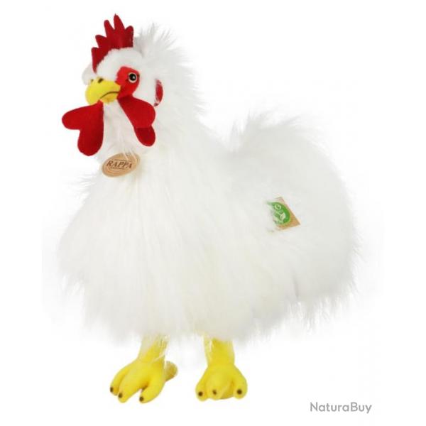 Peluche coq blanc 33 cm Eco-friendly