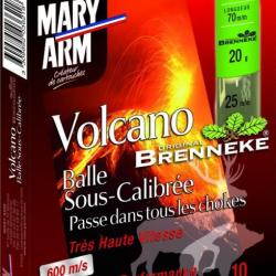 Cartouches Mary Arm C12 Volcano balle Brenneke 20g - Cal.12 x10 boites
