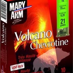 Cartouches Mary Arm C12 Volcano chevrotine HP 21g BJ - Cal.12 x1 boite