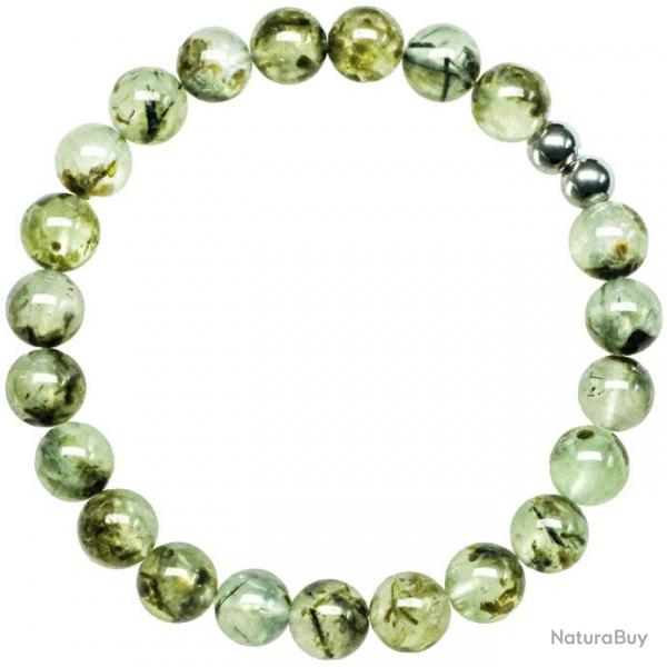 Bracelet en prhnite pidote - Perles rondes 8 mm