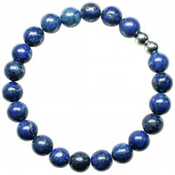 Bracelet en lapis-lazuli - Perles rondes 8 mm