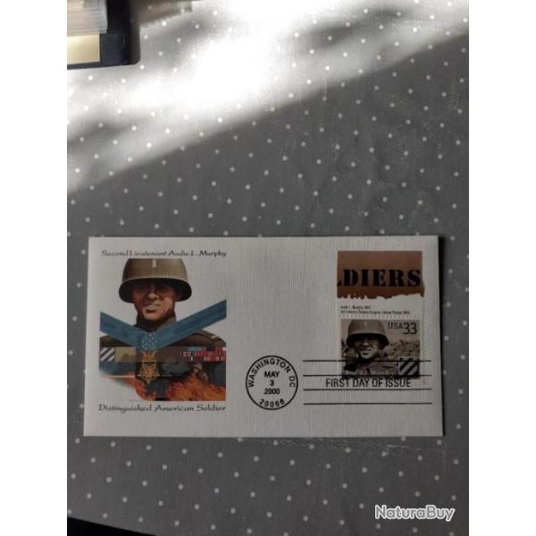 Enveloppe 1er jour USA AUDIE L. MURPHY