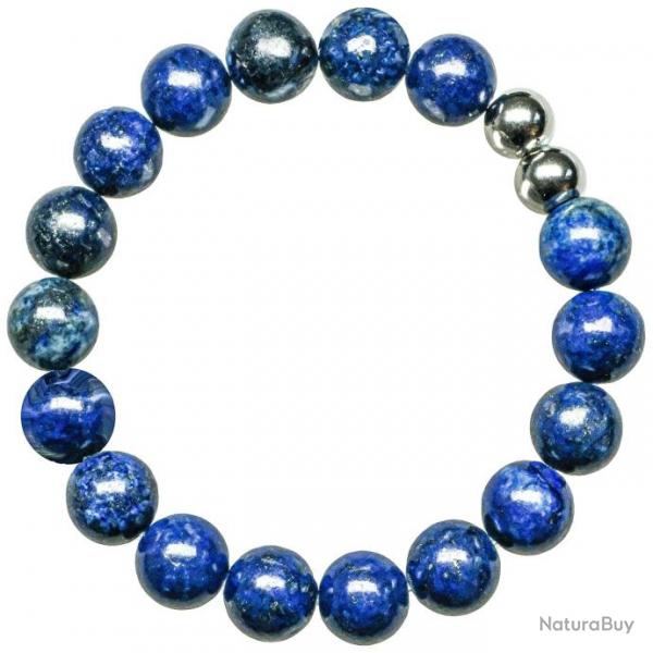 Bracelet en lapis-lazuli - Perles rondes 10 mm