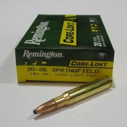 1 boite 20 cartouches de calibre 30-06,remington core lokt 180 grains