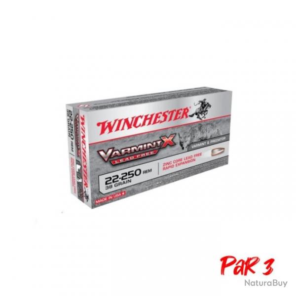 Balles Winchester Varmint X-Lead Free  - Cal. 22-250 - 22-250 / Par 3 / 38