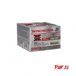 Balles Winchester Ful métal jacket Super-X - Cal.22 WM - Par 150 40 g - 40 gr / Par 20