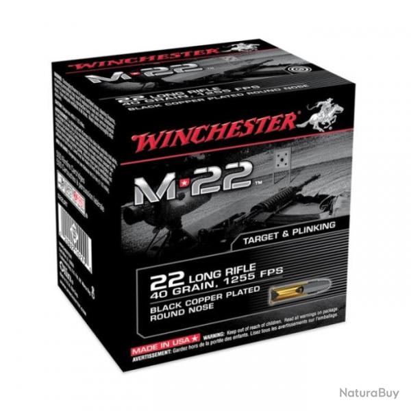 Munitions Winchester M22 Black Plinking Lead Round Nose - Cal. 22 LR - Par 1 / 22LR