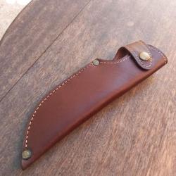 Fourreau de ceinture Artisanal en cuir marron pour couteaux de chasse Lame 20 cm