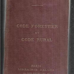 code forestier et code rural gaston griolet charles vergé  dalloz 1929