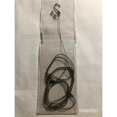 Lot De 30 Bas De Ligne Carpe - Hameçon Taille 1 - Tresse 20 LBS - Neuf