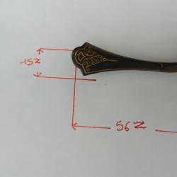 clé de verrou ciselée or pièce détachée pour fusil de chasse ancien