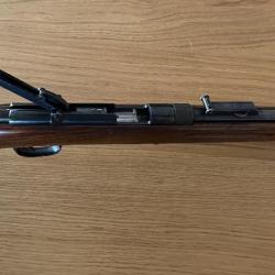 Carabine 22 mono-coup de marque VIL-KO, système de chargement à clef genre DARNE ou CHARLIN
