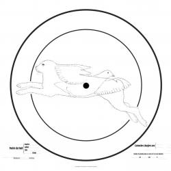 Paquet de 100 cibles Pisteurs essai lievre pigeon en papier 85 X 85Cm
