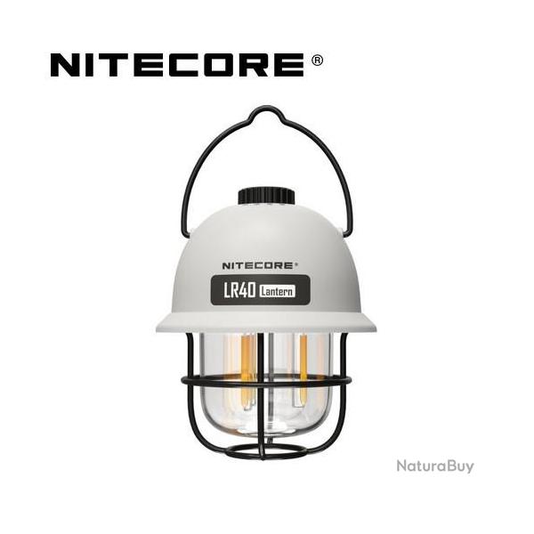 Lanterne rtro multifonction Nitecore LR40 Blanche - 100 Lumens - Rechargeable USB-C