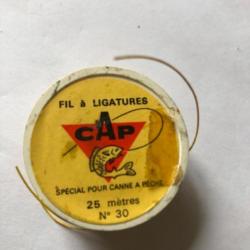 1 Rouleau Ligature jaune  cap pêche ancien collection occasion