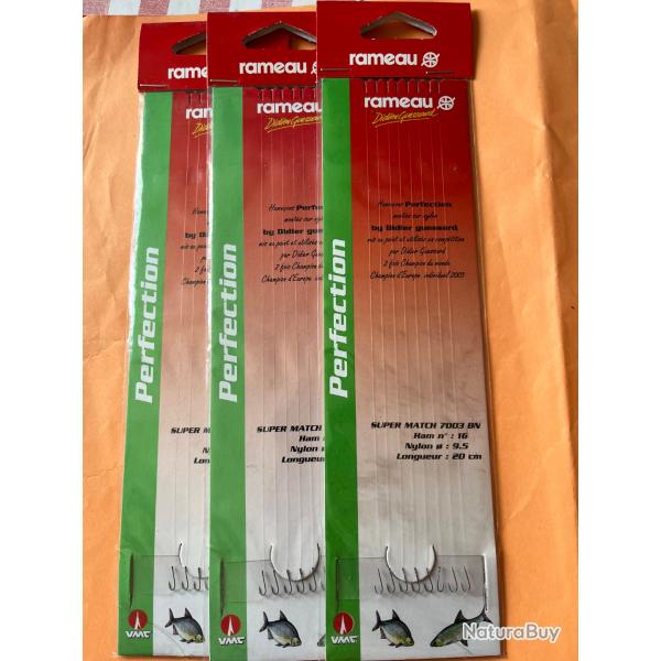 8 hameon mont 7003 bn dor 16/9.5  20 cm .peche coup rameau