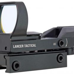Visée point rouge Reflex Sight 4 réticules Noir Lancer Tactical
