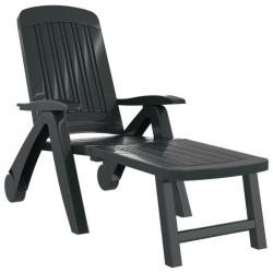 Transat chaise longue bain de soleil lit de jardin terrasse meuble d'extérieur pliable polypropylèn