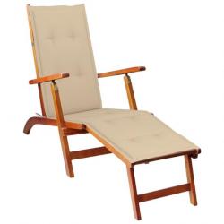 Transat chaise longue bain de soleil lit de jardin terrasse meuble d'extérieur avec repose-pied et
