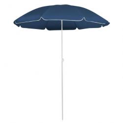 Parasol d'extérieur avec mât en acier 180 cm bleu 02_0008200
