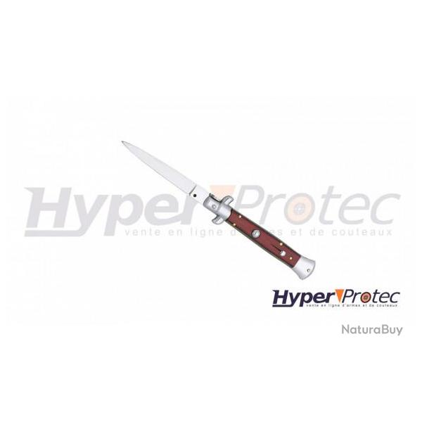 Couteau italien automatique manche stamina rouge 12 cm