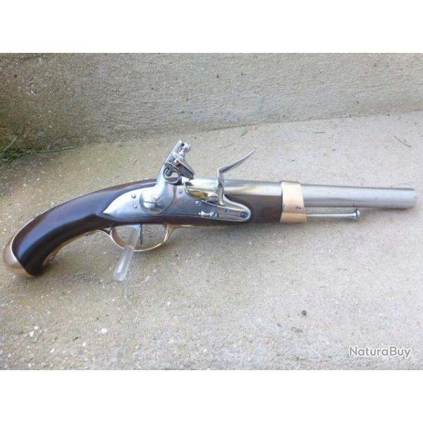 Superbe pistolet rglementaire Franais modle 1786 de Marine.