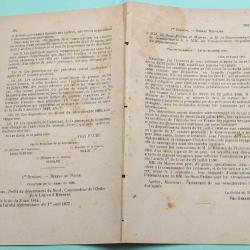 DOCUMENT PIGEONS VOYAGEURS « LOI DU 22 JUILLET 1896 » / OUVERTURE DE LA CHASSE EN 1896 NORD