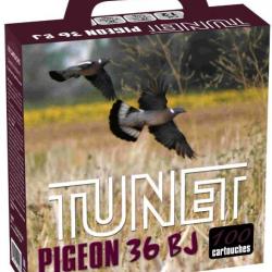 Pack de cartouches Tunet Pigeon 36g BJ plomb n°4.5 - Cal.12 x1 carton