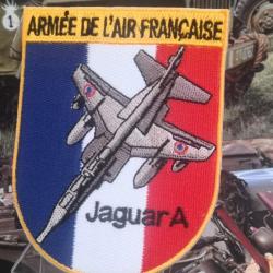 Armée de l'Air Française - Jaguar A ( Hauteur : 90 mm Largeur : 70 mm ) A coudre ou à coller au fer
