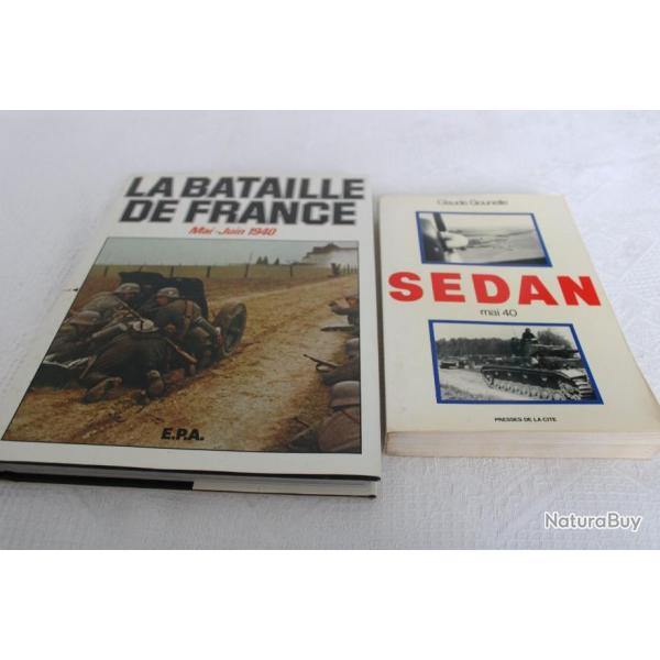 Lot 2 livres bataille de France et Sedan mai 1940