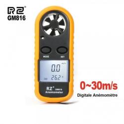Anémomètre Numérique Thermomètre Mesure de Vitesse du Vent Voile + Housse Protection Tir