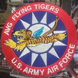 AVG FLYING TIGERS US ARMY FORCE (100 mm ) brodé à coudre ou à coller au fer