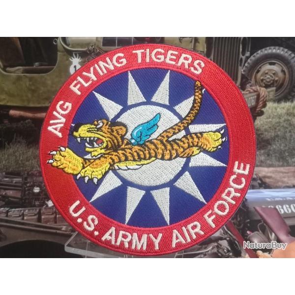 AVG FLYING TIGERS US ARMY FORCE (100 mm ) brod  coudre ou  coller au fer