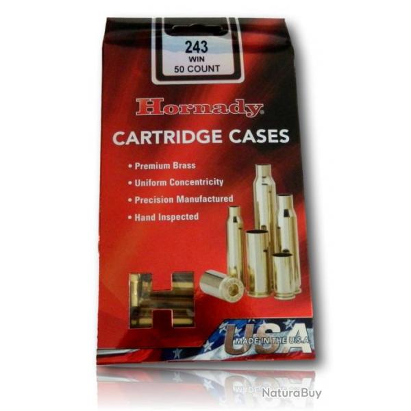 DOUILLE NON AMORCEES HORNADY CAL 243WIN LOT 50 8620