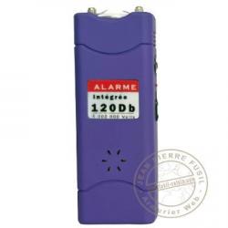 Akis Technology - Poing électrique Mini square 5 000 000 V + led + alarme Violet