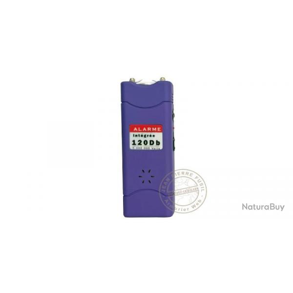 Akis Technology - Poing lectrique Mini square 5 000 000 V + led + alarme Violet